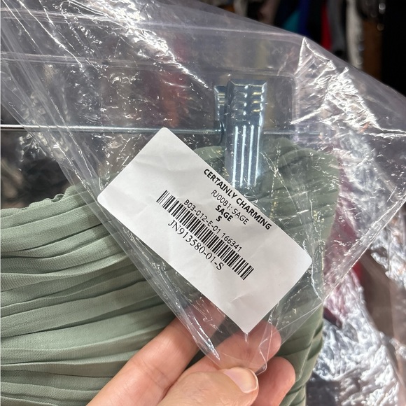 NWOT Lulu’s Certainly Charming Sage Strapless Jumpsuit S $79 Small - Picture 8 of 8